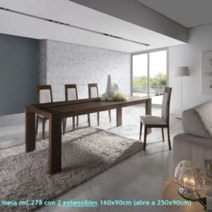 Mesa comedor moderna extensible by ALMOSA-278 ABIERTA en muebles antoñán® León