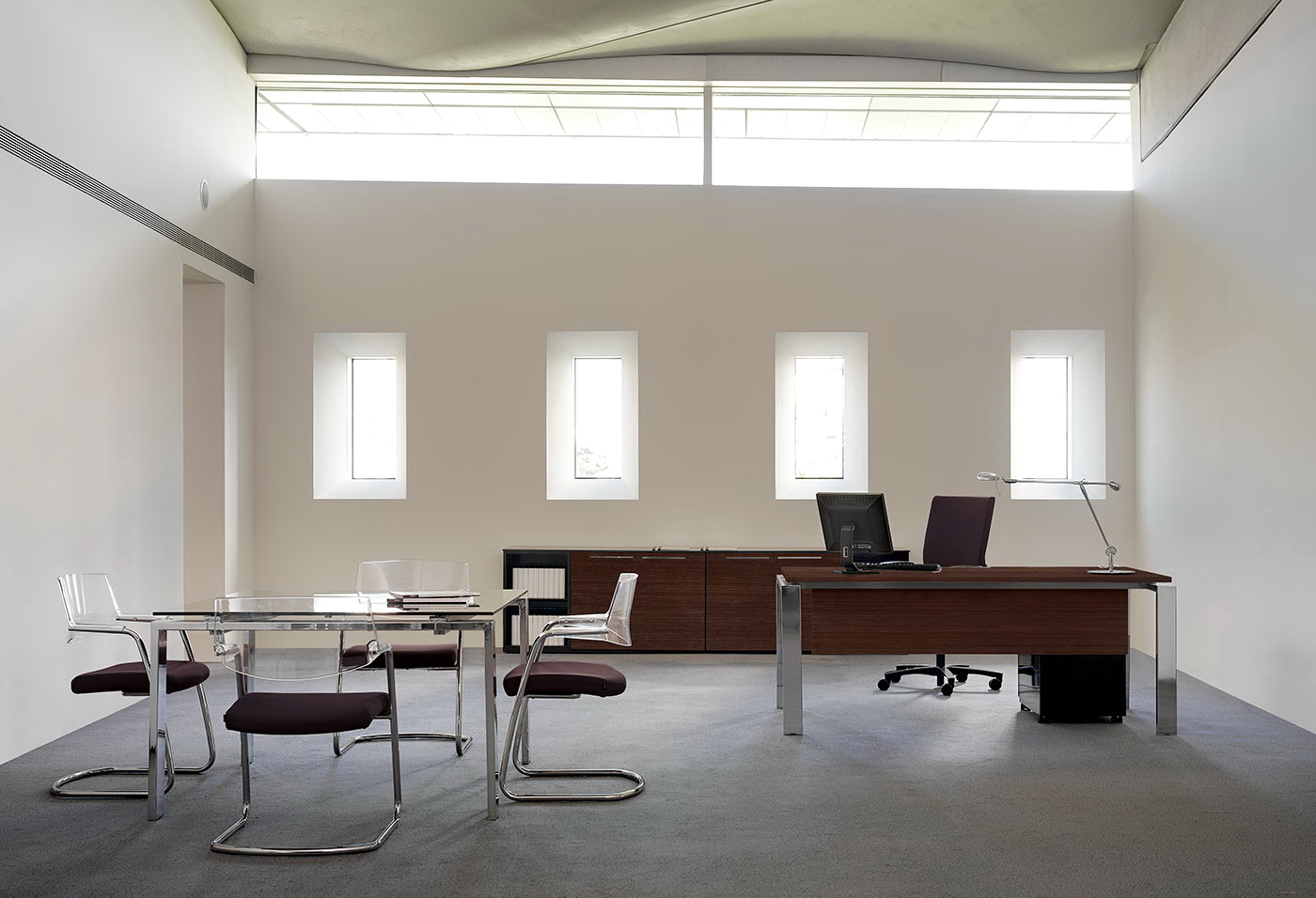 Despacho moderno mesa Concepto-Free-cromo-Wengue-01 by Ofifran en muebles antoñán® León