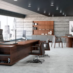 Mueble despacho mesa Freeport-nogal-natural-piel-antracita-07-CMYK by Ofifran en muebles antoñán® León