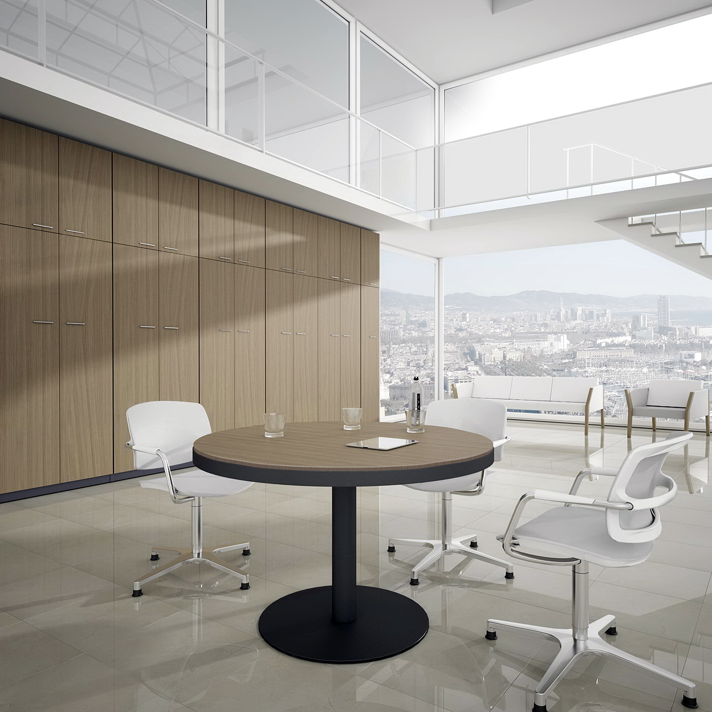 Mesa Despacho moderna Lancewood-roble-antracita-02 by Ofifran en muebles antoñán® León