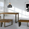 Mesa comedor estilo industrial by Ecopin 03-MESAS PATA RECTANGULAR en muebles antoñán® León