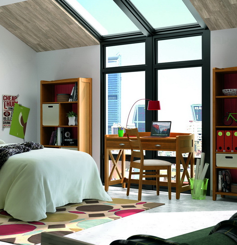MESA ESTUDIO madera pino arenado 28 colores para Dormitorio Juvenil 13J1 VERONA by GrupoSeys en muebles antoñán® León