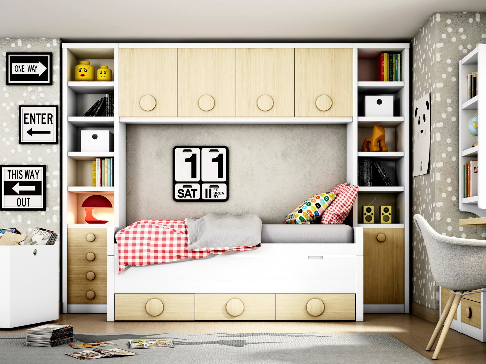 Dormitorio Infantil Y Juvenil P&C KIDS 3D roble by Piñero y Cabrero en muebles antoñán® León