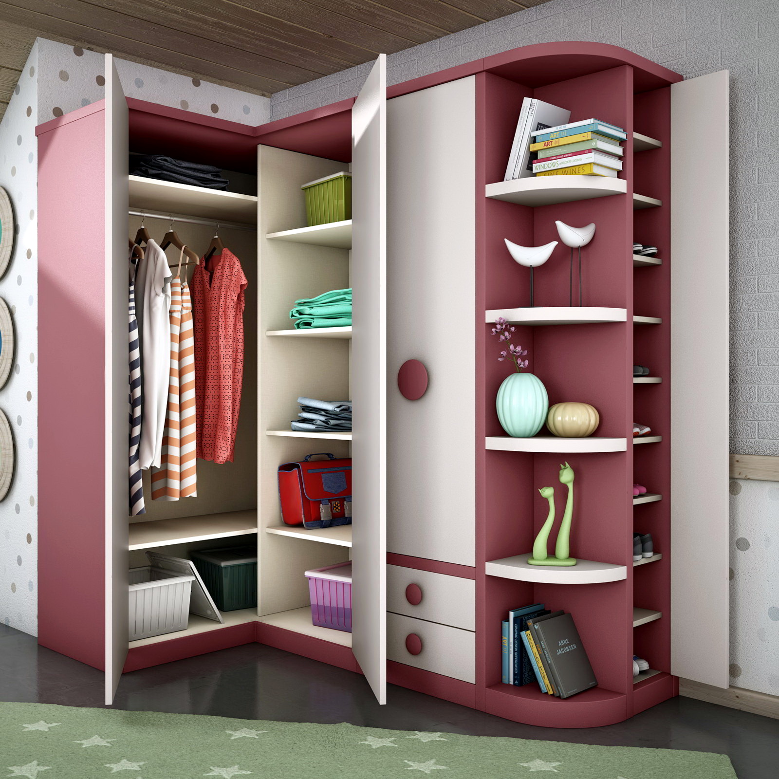 Dormitorio Infantil Y Juvenil P&C KIDS 6C degtalle by Piñero y Cabrero en muebles antoñán® León