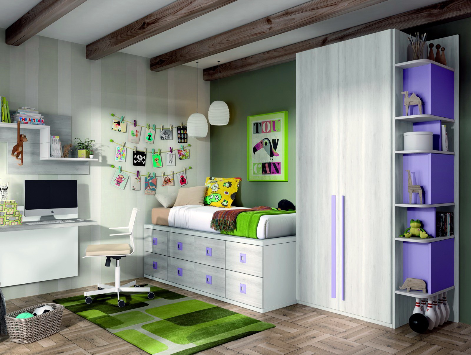 Dormitorio infantil y juvenil DYNAMIC 40 by LAR en muebles antoñán® León