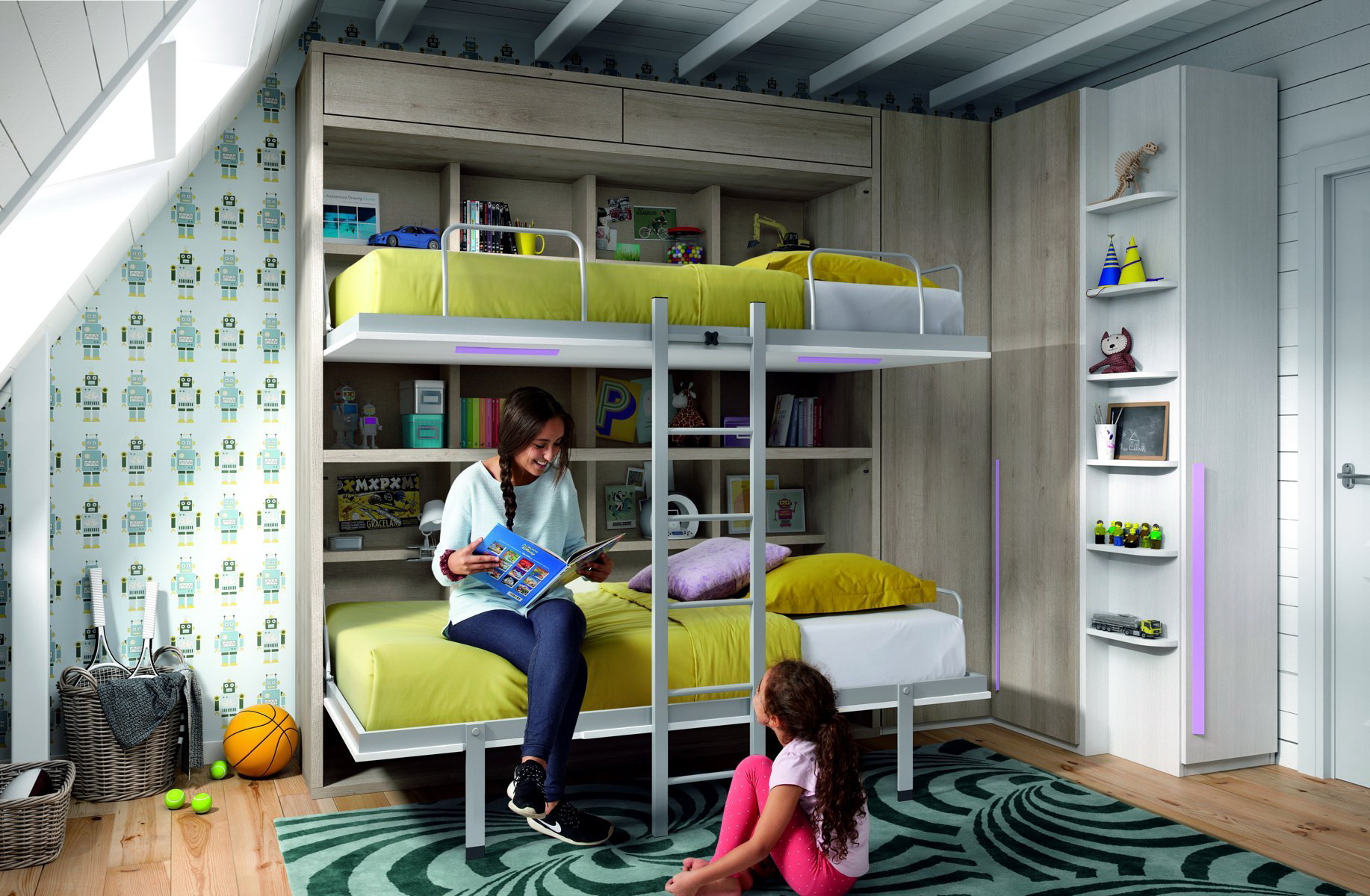 Dormitorio infantil y juvenil DYNAMIC 53 by LAR en muebles antoñán® León