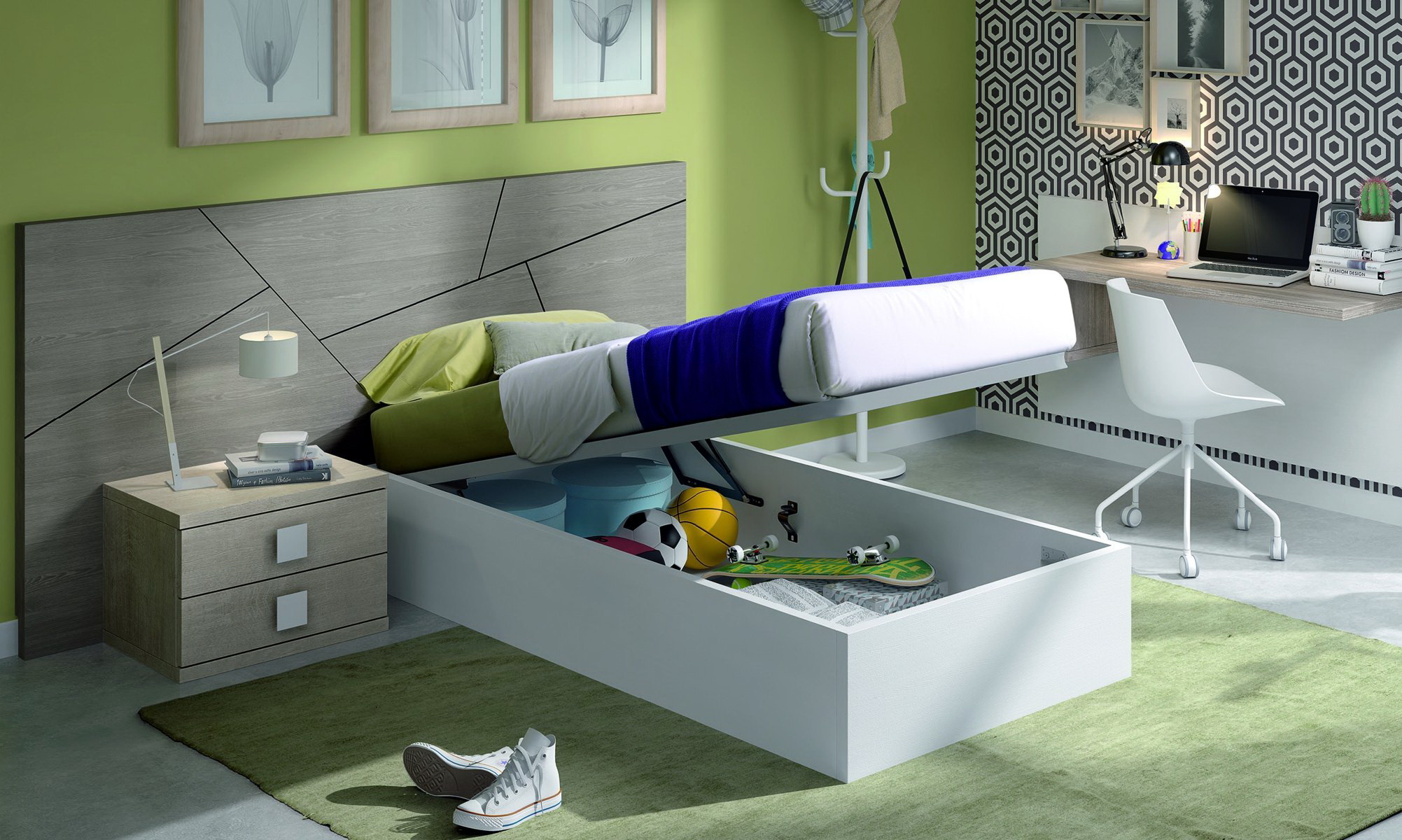 Dormitorio infantil y juvenil DYNAMIC 73 by LAR en muebles antoñán® León