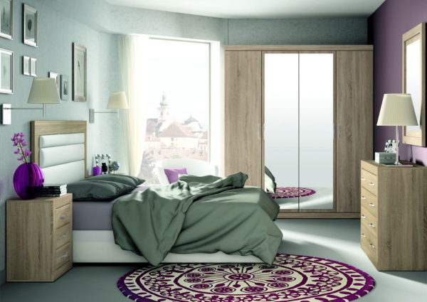 Dormitorio moderno melamina Gama Económica modelo JORDAN J277CC by Azor en muebles antoñán® León