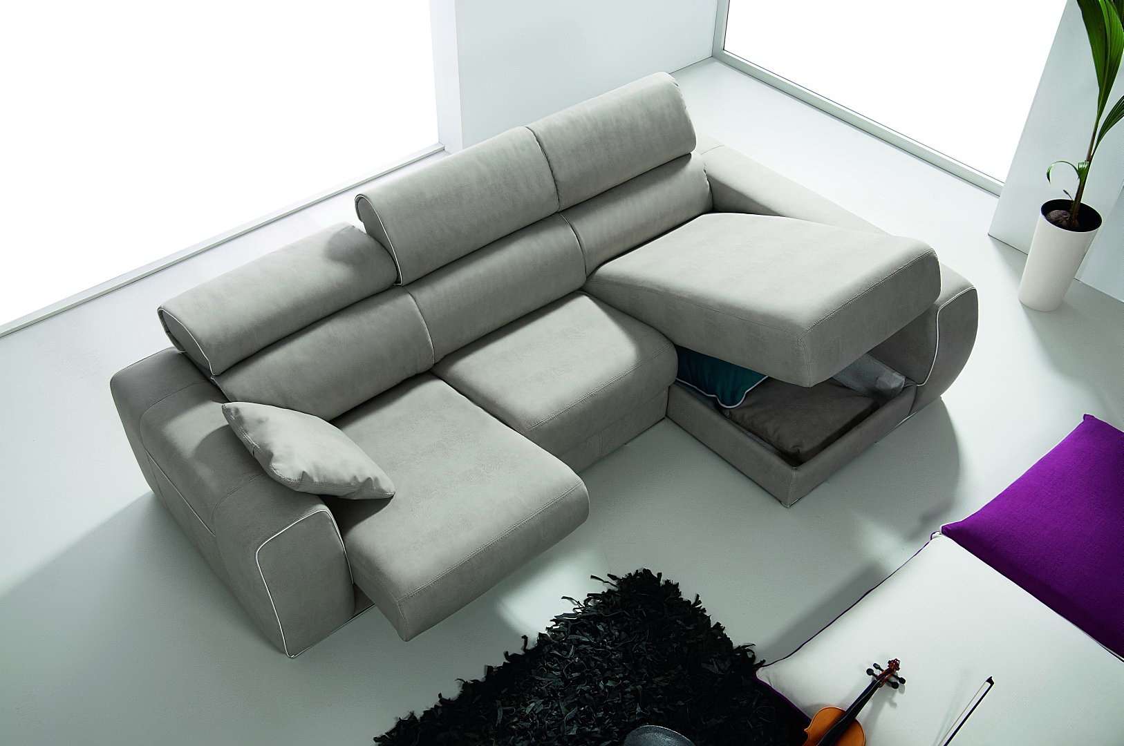 CARMEN sofá modular asientos extensibles by Pedro Ortiz 02 de venta en Muebles Antoñán León