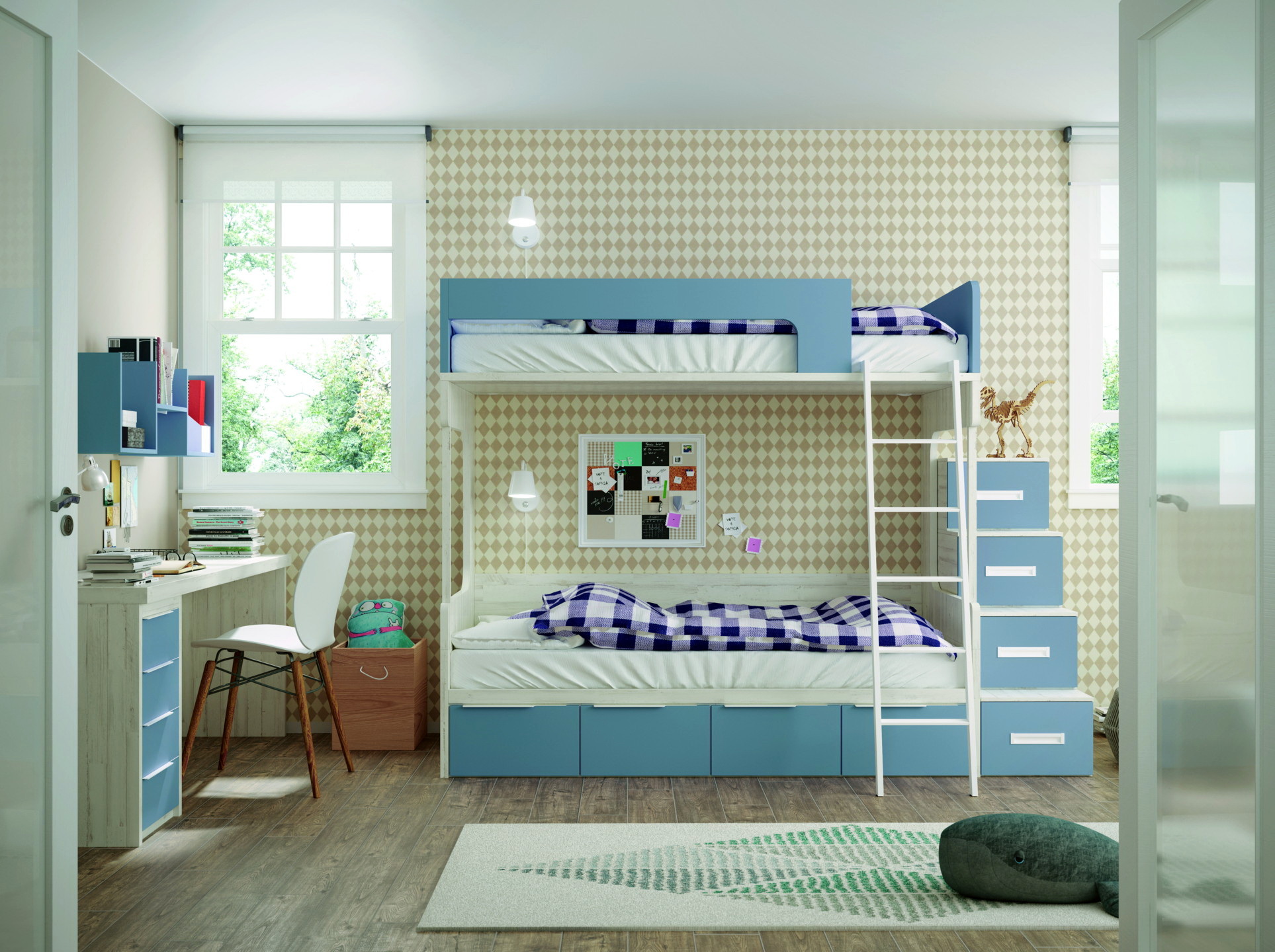 NEW AVANT3 dormitorios infantiles by Yaboni 086 CAMA LITERA POLAR Y TALCO de venta en Muebles ANTOÑÁN León