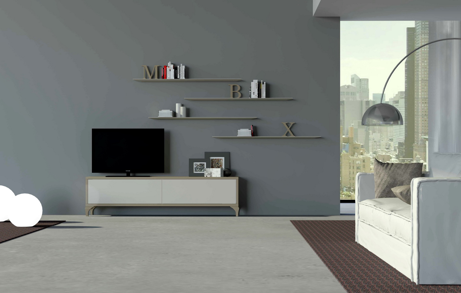 Mueble TV Moderno by Cubimobax ILUSION HOME PLUS 09.1 de venta en MUEBLES ANTOÑÁN