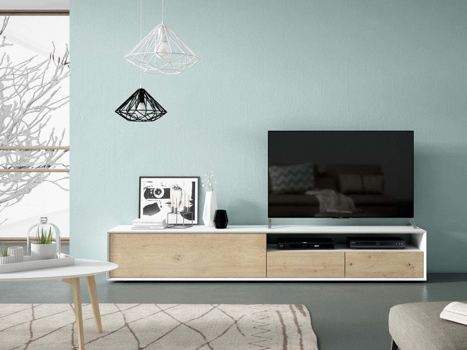 Mueble TV Moderno by Cubimobax ILUSION ROOM PLUS 01.1 de venta en MUEBLES ANTOÑÁN